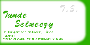 tunde selmeczy business card